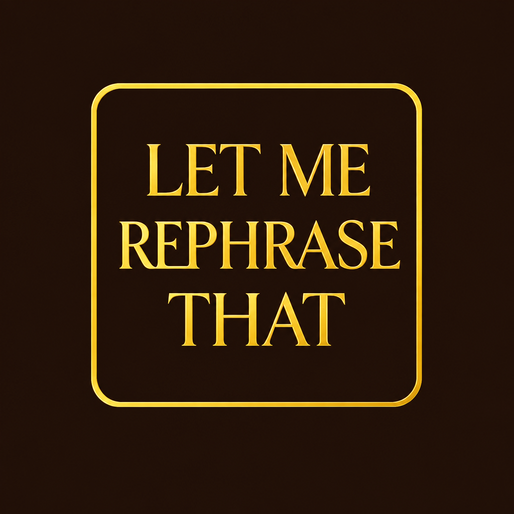 Let Me Rephrase That